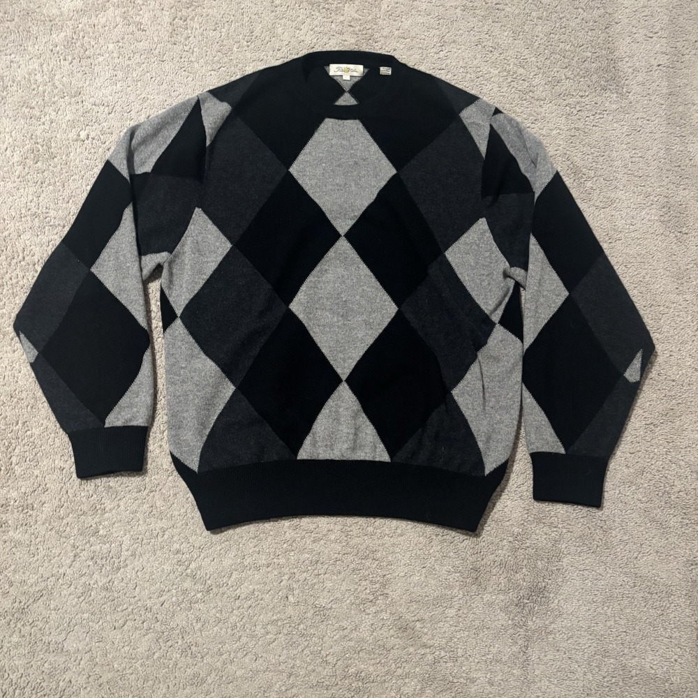 Peter Millar Pure Cashmere Men's Size Large Geometric Golf Preppy